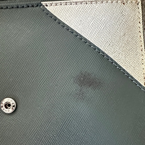 NWT Tory Burch Two-Tone Clutch in Blue and Gray - Picture 2 of 5